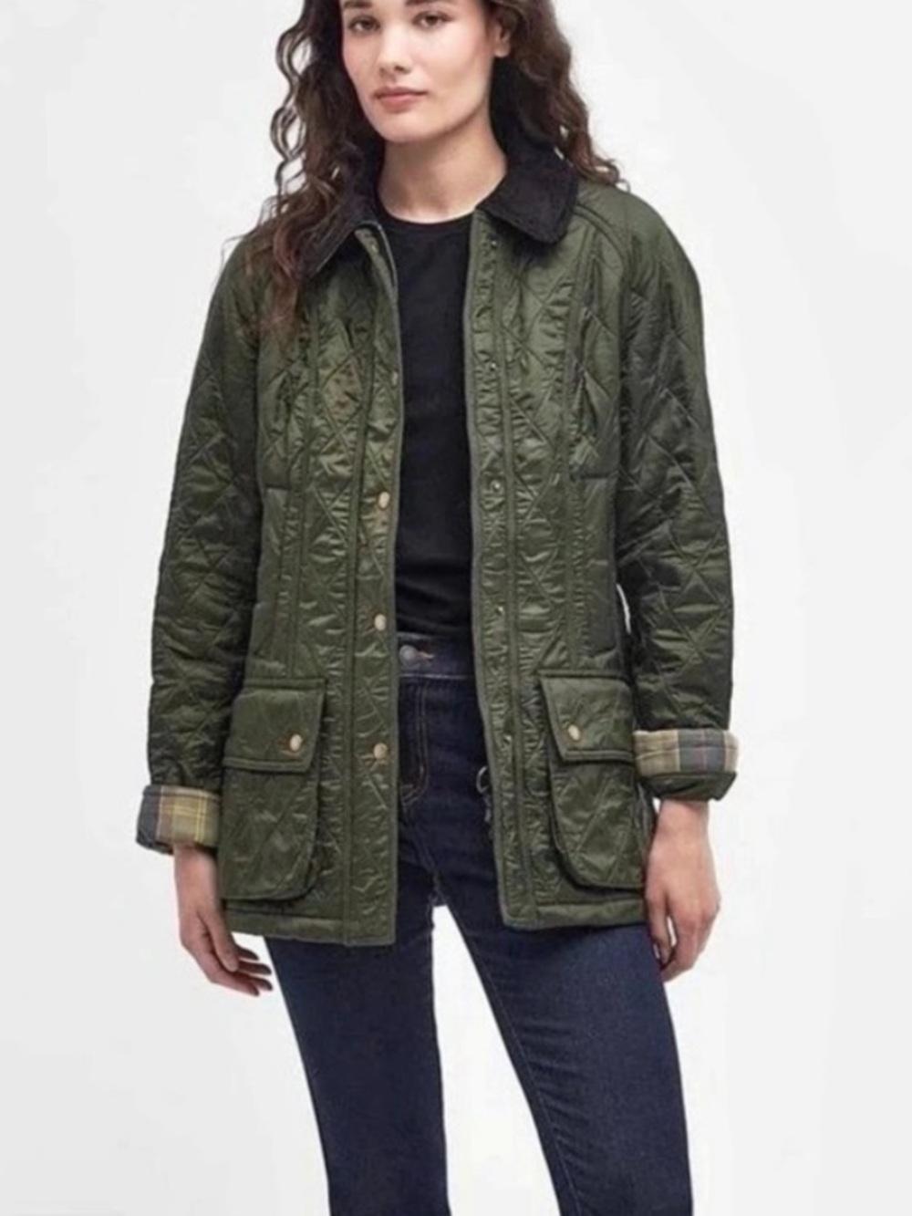 Barbour Beadnell Polarquilt Jacket, size 2, EUC